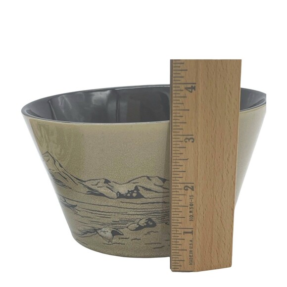 Pfaltzgraff Brown Glazed Set Wildlife Adventure Salad Plate Lake Adventure Bowl - Picture 13 of 13